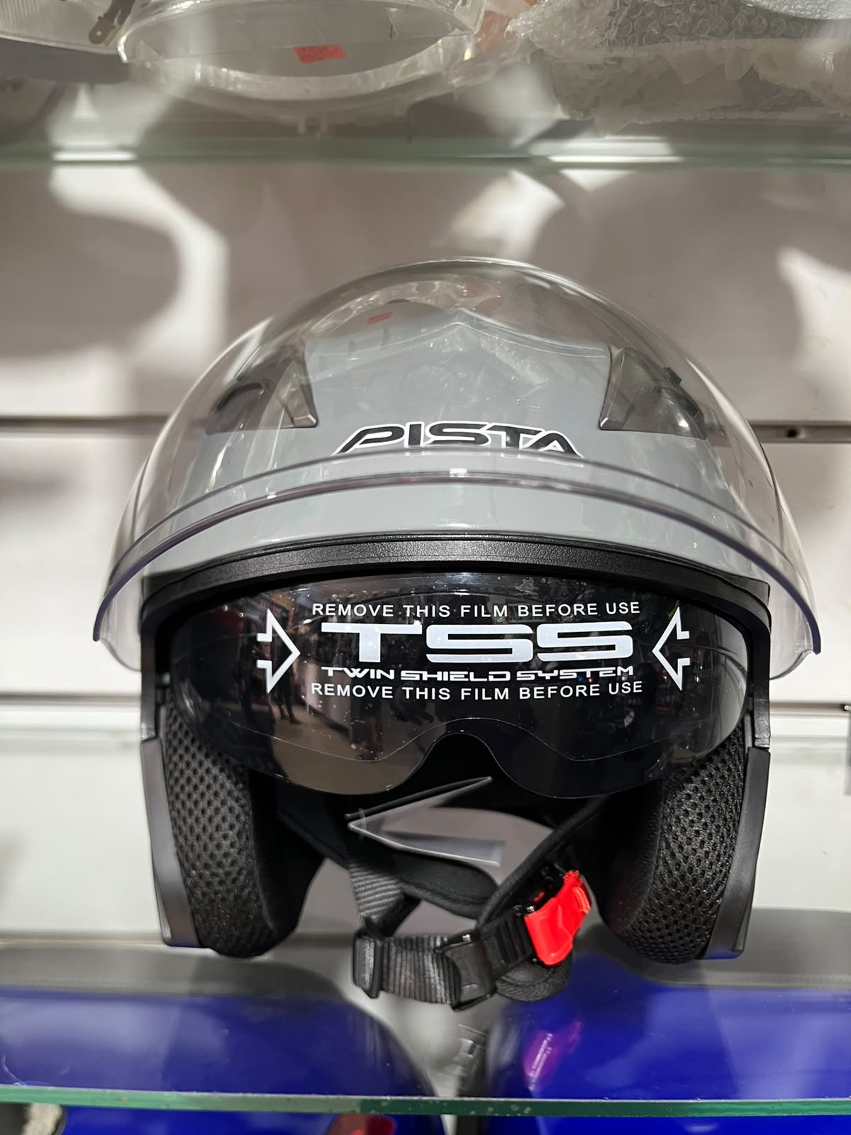 casque pista gris mat